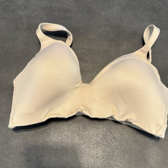 Natori Women's Beige Classic Wireless Contour Padded Seamless T-Shirt Bra Sz 34C - Picture 3 of 8